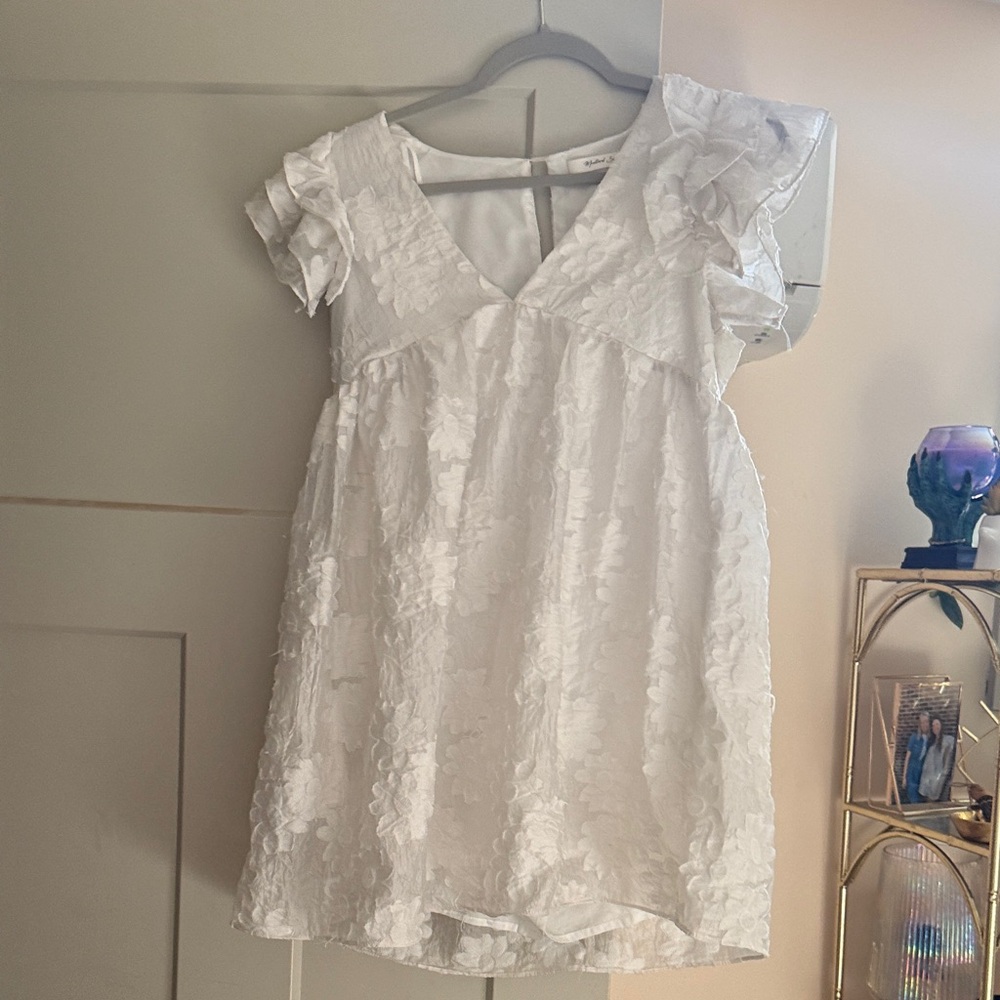 Mustard Seed White Textured Romper
